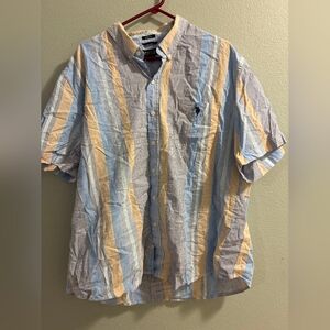 Men's Striped Polo Short Sleeve Shirt